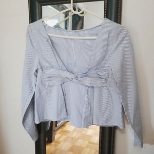 ZARA | Pinstripe Blouse